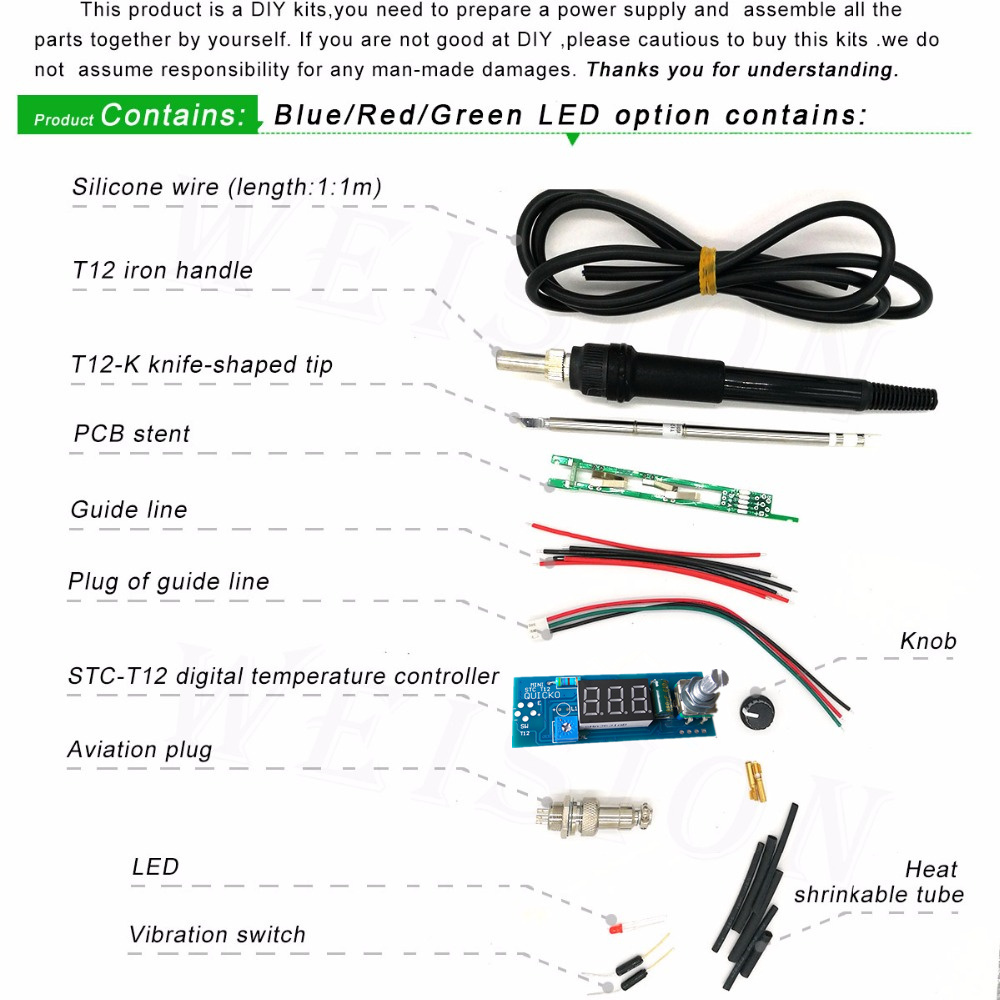 STC-T12 solder iron DIY kits/U - огляд і ціна Digital Soldering Station T12