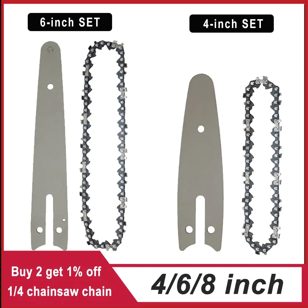 1/4 chainsaw chain 4/6/8 inch  - огляд і ціна Mini Electric Chainsaw 6 Inch